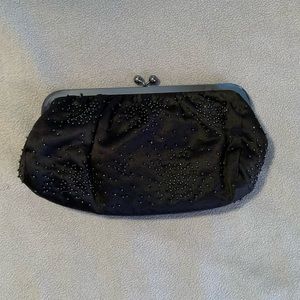 Black Beaded Clutch